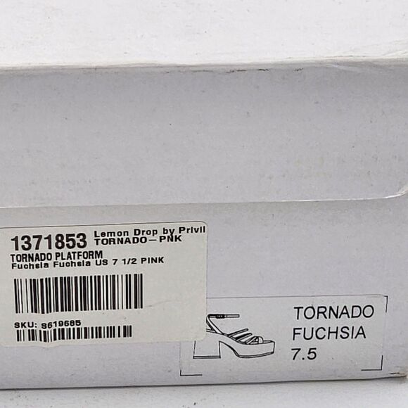 Lemon Drop by Privileged Fuchsia Tornado Platform Sandals Size 7.5 - Picture 16 of 16